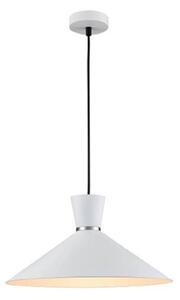 Franklite PCH213 Happy 1 Light Large Ceiling Pendant In Satin White - Dia: 400mm