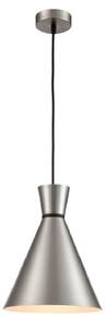 Franklite PCH210 Happy 1 Light Small Ceiling Pendant In Satin Nickel - Dia: 250mm