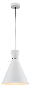 Franklite PCH212 Happy 1 Light Small Ceiling Pendant In Satin White - Dia: 250mm