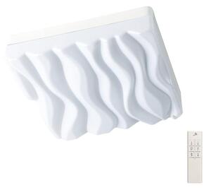 Mantra M5044R Arena Medium LED Square Flush Ceiling Light In White With Remote Control