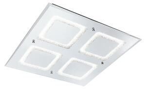 Mantra M5094 Windows LED Large Flush Ceiling Light In Chrome And Crystalline