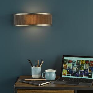 Dar Lighting Alvaro Wall Light In Antique Bronze With Brown Shade