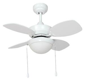 Fantasia 115540 Kompact 4 Blade Ceiling Fan In White With LED Light