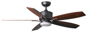 Fantasia 117186 Prima Ceiling Fan In Natural Iron With 52 Inch Walnut And Maple Blades