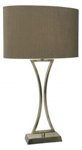 OPO4175 Oporto Table Lamp With Antique Brass Finish And Brown Oval Shade