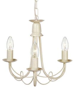 Elstead MN3 IV/GLD Minster 3 Light Ceiling Chandelier In Ivory/Gold - Fitting Only