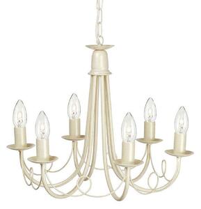 Elstead MN6 IVO/GLD Minster 6 Light Ceiling Chandelier In Ivory/Gold - Fitting Only