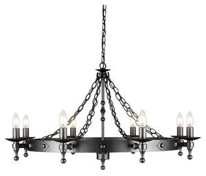 Elstead WR8-GRAPHITE Warwick 8 Light Ceiling Chandelier In Graphite