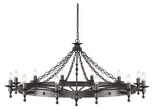 Elstead WR12-GRAPHITE Warwick 12 Light Ceiling Chandelier In Graphite