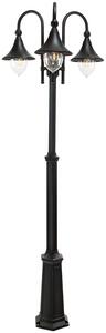 Norlys F7 BLACK Firenze 3 Light Outdoor Lamp Post Light In Black