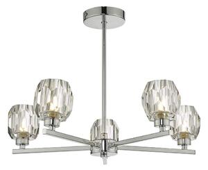 Dar IDI5450 Idina 5 Light Semi Flush Ceiling Light In Polished Chrome