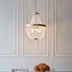 Endon 81913 Celine 5 Light Ceiling Pendant In Rose Gold Paint And Clear Glass