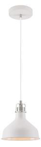 Ryde 1 Light Small Ceiling Pendant In Sand White, Satin Nickel And White - Dia: 190mm