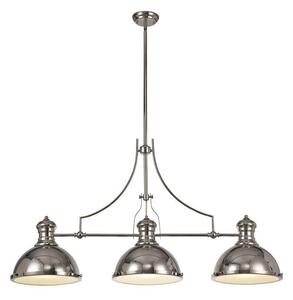 Albany 3 Light Ceiling Pendant In Polished Nickel