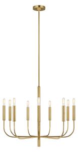 FE-BRIANNA9-BB Brianna 9 Light Chandelier In Burnished Brass - Fitting Only