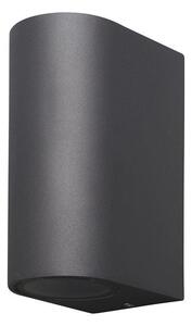 Mantra M6510 Kandanchu 2 Light Curved Outdoor Wall Light In Anthracite - H: 150mm