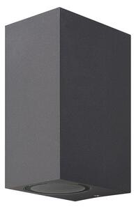 Mantra M6514 Kandanchu 2 Light Square Outdoor Wall Light In Anthracite - H: 150mm
