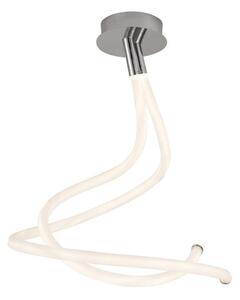 Mantra M6600 Nur II 50 Watt Semi Flush Ceiling Light In Polished Chrome And Opal White - Dia: 550mm