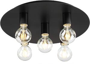 Modern Matt Black Vintage Edison Industrial Retro 5 Ceiling Light for Edison Lamps