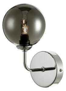 Dar Lighting FEY0750-01 Feya 1 Light Wall Light In Polished Chrome With Smoked Glass