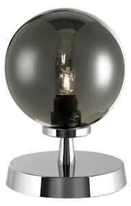 Dar Lighting ESB4150-01 Esben Touch Table Lamp In Polished Chrome With Smoked Glass