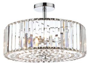 Laura Ashley Fernhurst Polished Chrome 4 Light Art Deco Ceiling Light