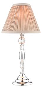 Laura Ashley Ellis Polished Chrome Spindle Table Lamp With Cream Shade