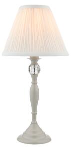 Laura Ashley Ellis Table Lamp In Satin Grey Finish With Ivory Cotton Shade