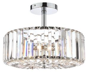 Laura Ashley Fernhurst Polished Chrome 3 Light Art Deco Ceiling Light