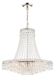 Laura Ashley Enid 5 Light Grand Chandelier With Cut Glass and Polished Nickel Finish