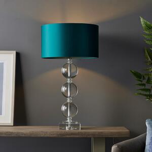 Elegant 1 Light Clear Crystal Table Lamp Base In Chrome Finish