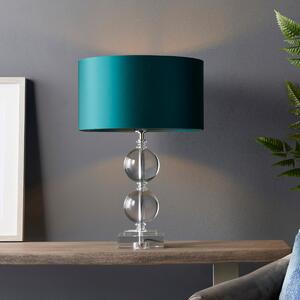 Elegant 1 Light Small Clear Crystal Table Lamp Base In Chrome Finish