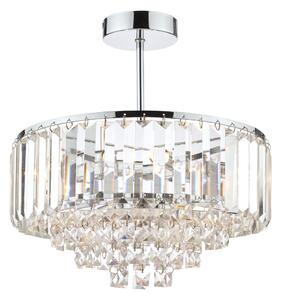 Laura Ashley Vienna 3 Light Semi Flush Ceiling Light In Polished Chrome