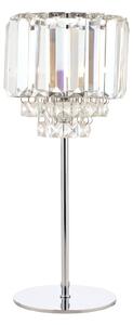 Laura Ashley Vienna Crystal Glass Table Lamp In Polished Chrome Finish