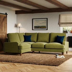 Beatrice Velvet Olive Corner Sofa