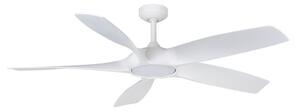 Sirocco 54'' Ceiling Fan In Matt White Finish With LED 117414