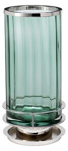 Quintiesse QN-ARNO-GREEN-PN Arno Table Lamp In Polished Nickel With Green Tinted Glass