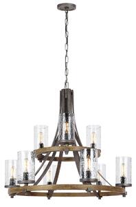 Quintiesse QN-ANGELO9 Angelo 9 Light Rustic Two Tier Ceiling Chandelier