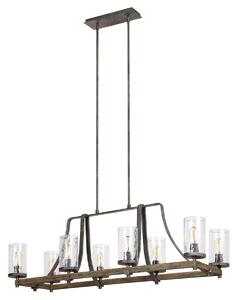 Quintiesse QN-ANGELO8-ISLE Angelo 8 Light Rustic Ceiling Isle Chandelier