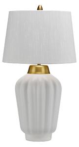 Quintiesse QN-BEXLEY-TL-WBB Bexley Modern Table Lamp In White And Brushed Brass