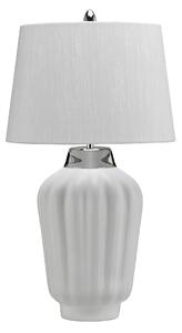 Quintiesse QN-BEXLEY-TL-WPN Bexley Modern Table Lamp In White And Polished Nickel