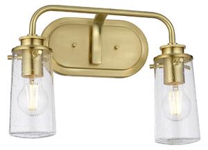 Quintiesse QN-BRAELYN2-BB Braelyn Vintage 2 Light Wall Light In Brushed Brass