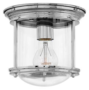 Quintiesse QN-HADRIAN-MINI-F-CM-CLEAR Hadrian Flush Mount Ceiling Light In Chrome With Clear Glass IP44
