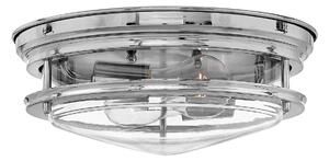 Quintiesse QN-HADRIAN-FS-CM-CLEAR Hadrian 2 Light Flush Ceiling Light In Chrome With Clear Glass IP44