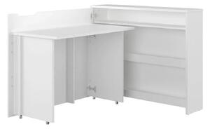 Carson Left Convertible Wooden Laptop Desk In Matt White