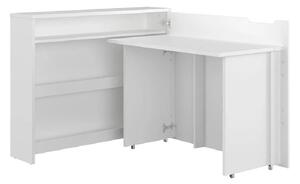 Carson Right Convertible Wooden Laptop Desk In Matt White