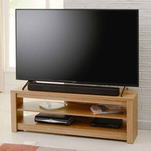 Midvale 1000mm Wooden TV Stand With 2 Shelves In Oak