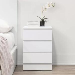 Oakley Wooden Bedside Cabinet With 3 Drawers In White