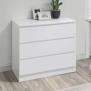 Oakley Wooden Chest Of 3 Drawers In White