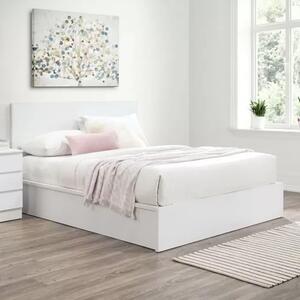 Oakley Ottoman Wooden Double Bed In White